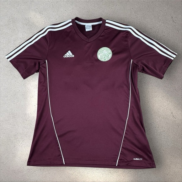 Adidas The Celtic Football‎ Club Jersey Men's Large Soccer Kit #10 Burgundy